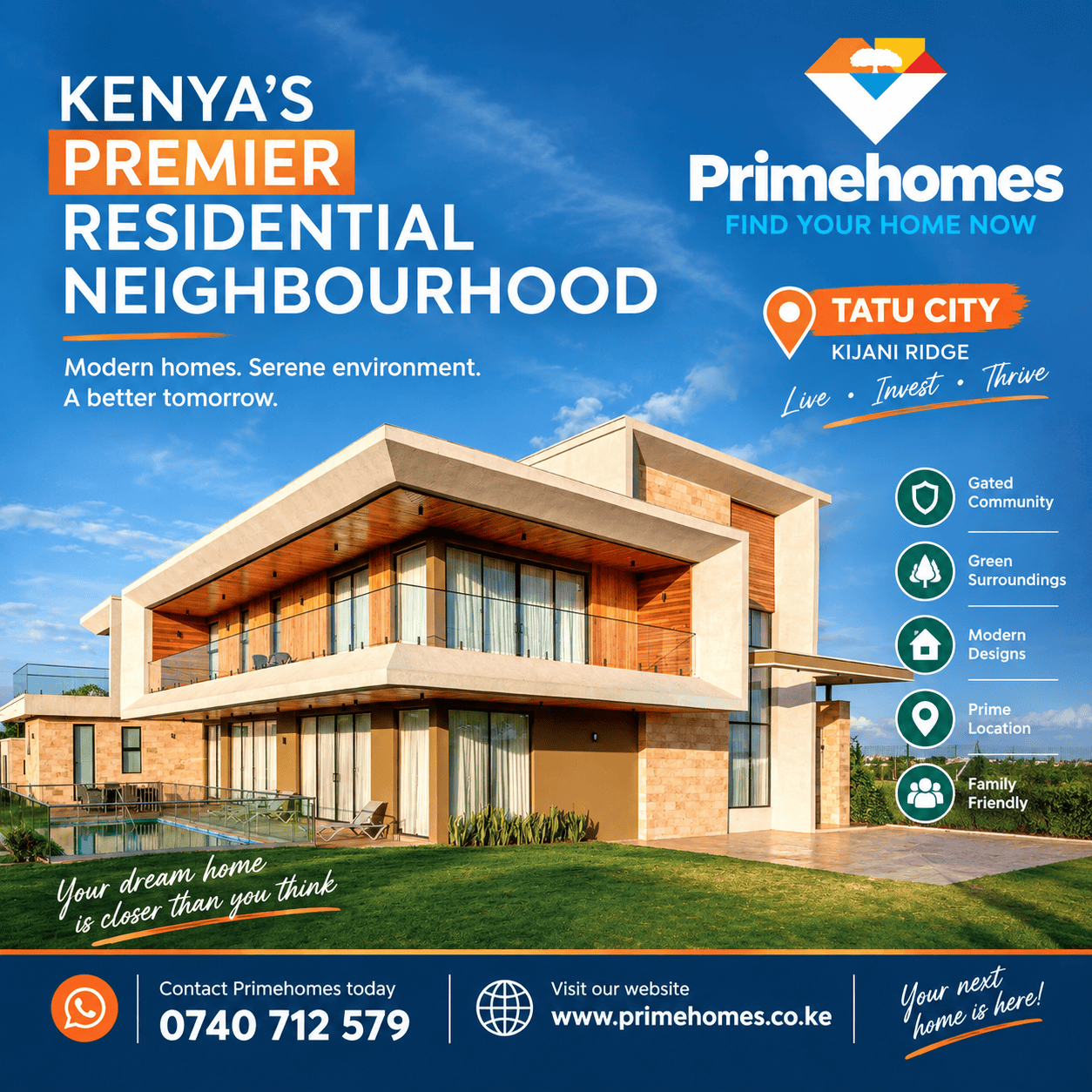 Tatu city Kijani ridge prime properties kiambu tatu city plots tatu city houses on sale