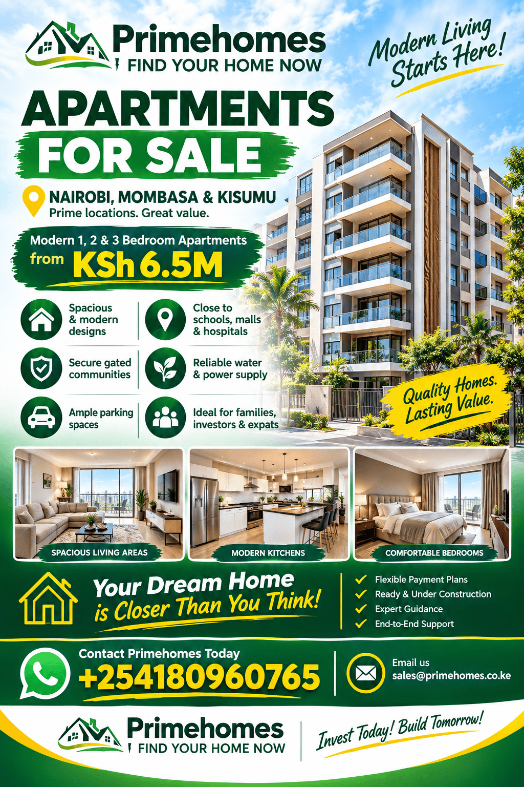 Modern apartment blocks for sale in Nairobi and Kiambu for residential property investors – Primehomes Kenya
