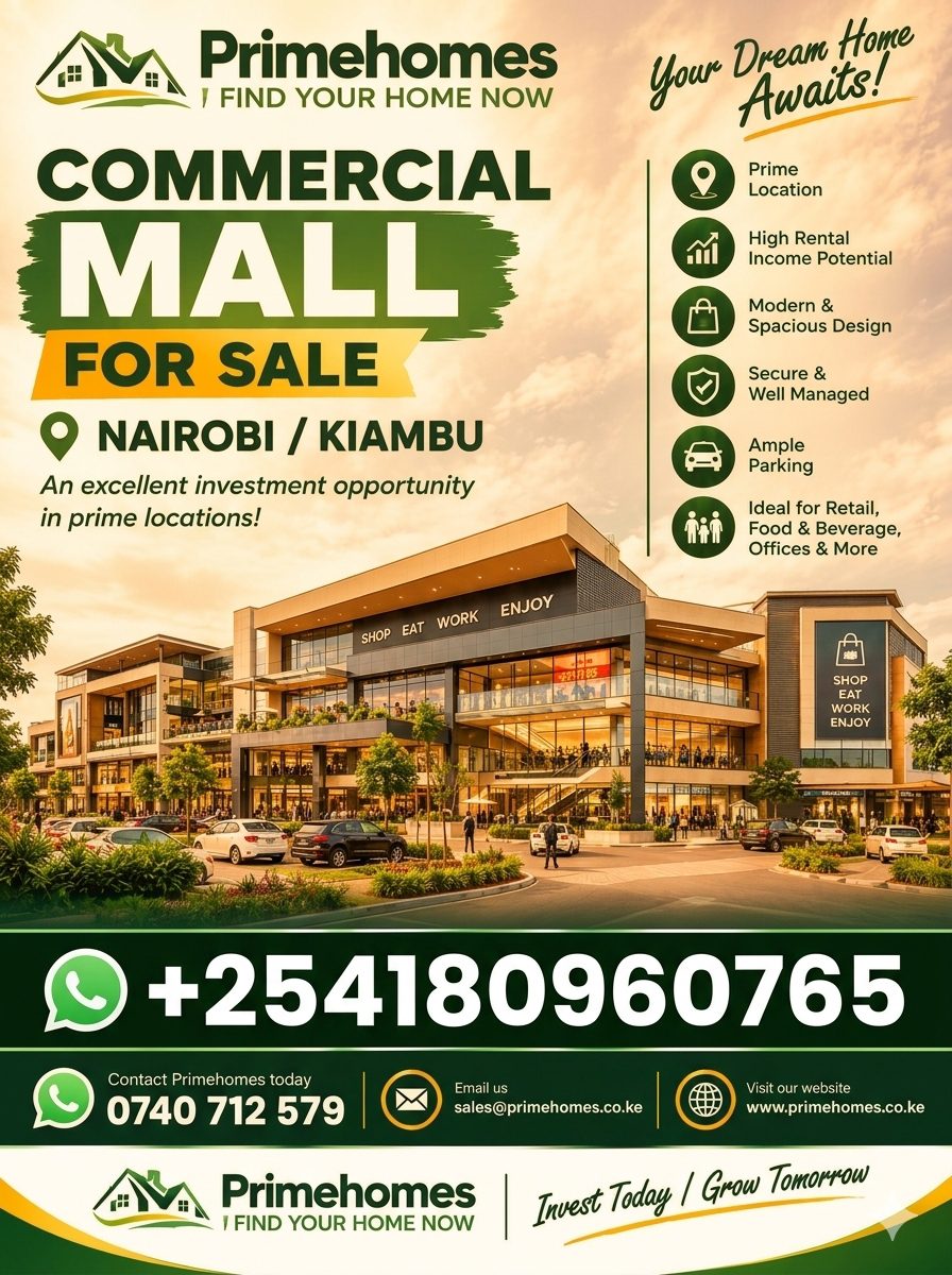 Commercial Mall for Sale in Nairobi and Kiambu